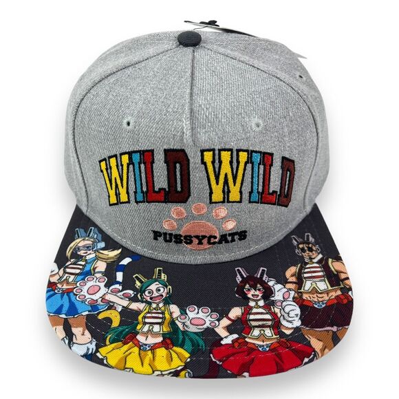 My Hero Academia Wild Wild Pussycats ADULT Snapback Hat Cap Flat Bill Anime NWT - Picture 2 of 14